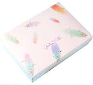 Boîte-cadeau et sacs en papier imprimés à plumes, pas cher, personnalisé, avec poignée avec ruban, pour le thé, <span class=keywords><strong>les</strong></span> bonbons et <span class=keywords><strong>biscuits</strong></span>, tendance, vente en gros - Product Image 2