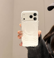 Coques de téléphone pour Apple iPhone 17/16/15/14 Promax, motif clair et ondulé, sensation haut de gamme, nouveau style, personnalisées