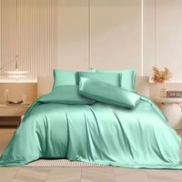Nouvelle vente en gros 300TC drap de lit en bambou taie d'oreiller et housse de couette ensembles de draps de lit en bambou