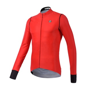 Maillots à manches longues personnalisés coupe-vent thermique en polyester MITI de haute qualité pour le cyclisme - Product Image 1
