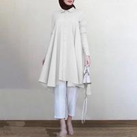 Vêtements islamiques personnalisés, chemisiers modestes pour femmes, chemises turques à manches longues, robe musulmane pour femmes