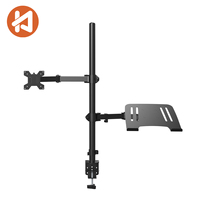 Support de bureau pour deux moniteurs Khcoohoo en acier allié, inclinaison à 90°, rotation, support d'écran de 13 à 27 pouces, capacité de charge de 8 kg - En stock