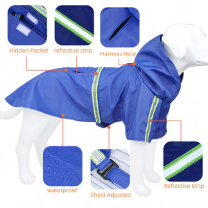 Vêtement de pluie pour grand chien, imperméable intégral en tissu PU avec éléments réfléchissants, idéal pour l'hiver, le printemps, l'été et la saison des pluies - Grande Vente - Product Image 2