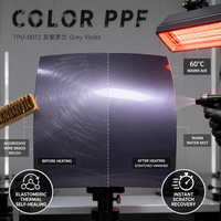 Film de protection de peinture (PPF) gris violet TPU, couleur métallique lavande gris, 1,52x15m, haute brillance, rouleau en gros