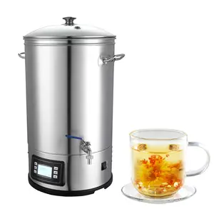 Luxury Design Big Diameter Tea Maker Boiler Machine Milk Warming Commercial 304 Stainless Steel Electric Water Boiler