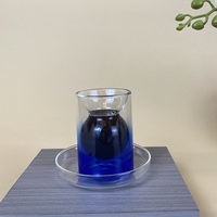 Ensemble de tasses à thé LB Home Ramadan Kareem avec décor coloré, style arabe, avec soucoupes, ensemble de tasses à café arabe