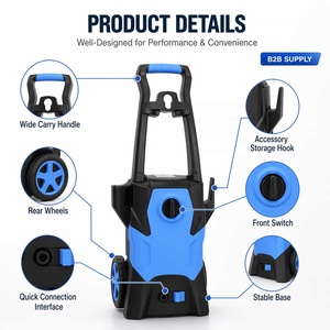 Lavadora Portátil de 1400W para Limpieza de Autos y Jardines, Lavadora de Alta Presión, Nueva Máquina de Lavar - Product Image 2
