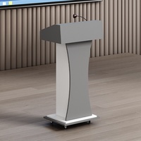 Podium mobile en bois moderne pour l'hébergement de salles de conférence Salles de classe Réception et bureaux d'accueil Support de discours