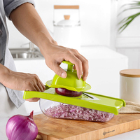 OEM ODM Nieuwe Home Premium Beste Keukenaccessoires Gadgets Fruit- en Groentesnijder Hakselaar Rasp Handmatig Multifunctioneel 5-in-1 Snijder