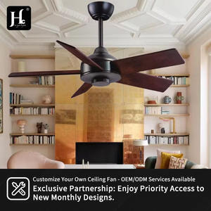 Ventilador de Techo Moderno de Lujo de 48 Pulgadas con 4 Aspas de Madera, Control Remoto, Motor de CC de Cobre Puro, 5 Aspas, Lámpara ABS, Ventilador de Refrigeración por Aire Disponible - Product Image 6