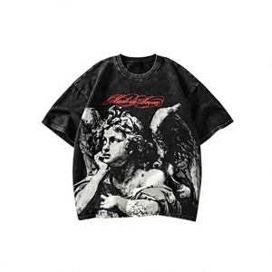 T-shirt pour homme en coton lavé de qualité supérieure, 100 % coton, coupe décontractée, teint en pièce, style streetwear décontracté, manches courtes - Product Image 6