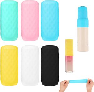 Manchon en silicone anti-fuite pour bouteille, protège-contenant cosmétique, couvercle de voyage - Product Image 1