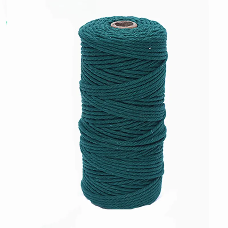 4MM 100 गज की दूरी पर मुड़ crochet-कपास-रस्सी बंडल कपास चोटी बेज सफेद कॉर्ड बहु रंग लंबाई धागा