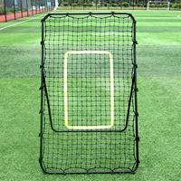 Filet de rebond pour l'entraînement au football - Cadre en acier réglable et portable, durable et écologique pour l'entraînement au football en extérieur