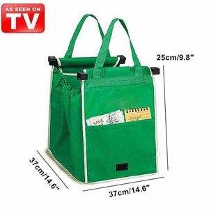 Chariot pliable d'extérieur à vendre directement d'usine, chariot de marché portable, chariot de courses pliable avec couvercle, chariot utilitaire pour l'épicerie - Product Image 2