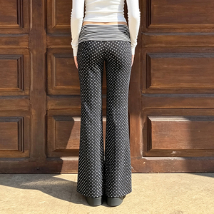 Women's Color Block Straight Leg Eco-Friendly Breathable Loose Fit Pants <b>Elastic</b> Waistband Streetwear <b>Trousers</b> - Product Image 6