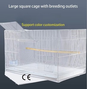 Hete Aanbieding Duurzame Lichtgewicht Metalen Vogelkooi voor Papegaaien en Kanaries Grote Kweekkooi met Zijdeur - Product Image 5