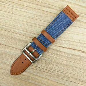 Alta qualità 18 20 22 24mm donna uomo moda nappa tessuto in <span class=keywords><strong>pelle</strong></span> jean <span class=keywords><strong>cinturino</strong></span> di ricambio <span class=keywords><strong>cinturino</strong></span> all'ingrosso per orologi <span class=keywords><strong>Apple</strong></span> - Product Image 4