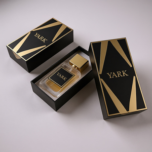 Custom Extremely Luxurious 2-Piece Rigid Setup Perfume <b>Box</b> Cardboard Lid Base Sleeves Recycled Materials Embossing Aseptic Gift - Product Image 2