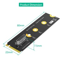 Adaptor M.2 Nvme Key M ke SFF-8611/8612, Adaptor Host NVMe PCI-e 4.0 X4 ke OcuLink SFF-8612 4i untuk SSD dan EGPU (Versi Panjang)