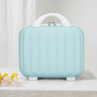 Valise portable en PP de 14 pouces, motif dessin animé 3D, multifonctionnelle, grande trousse de rangement pour maquillage, boîte cadeau, étui citrouille, fermeture éclair, résistante à l'eau