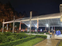 Sistema de armazón de techo curvo de aluminio para iluminación de escenarios, suspensión de sonido para DJ, espectáculos musicales al aire libre, stand de exhibición.