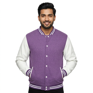 Wholesale Manufacturer <b>Men</b> Varsity <b>Jackets</b> Customized Logo Printing Letterman <b>Jackets</b> Baseball Streetwear Style <b>Jackets</b> - Product Image 1