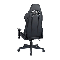 Chaise de jeu en cuir noir réglable rvb, fauteuil ergonomique pivotant en cuir avec led, vente en gros