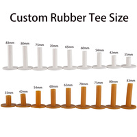 Vente chaude de tees de golf en caoutchouc durables personnalisés en vrac, tailles de 35 mm à 83 mm, couleurs mélangées, livraison rapide, emballage personnalisé
