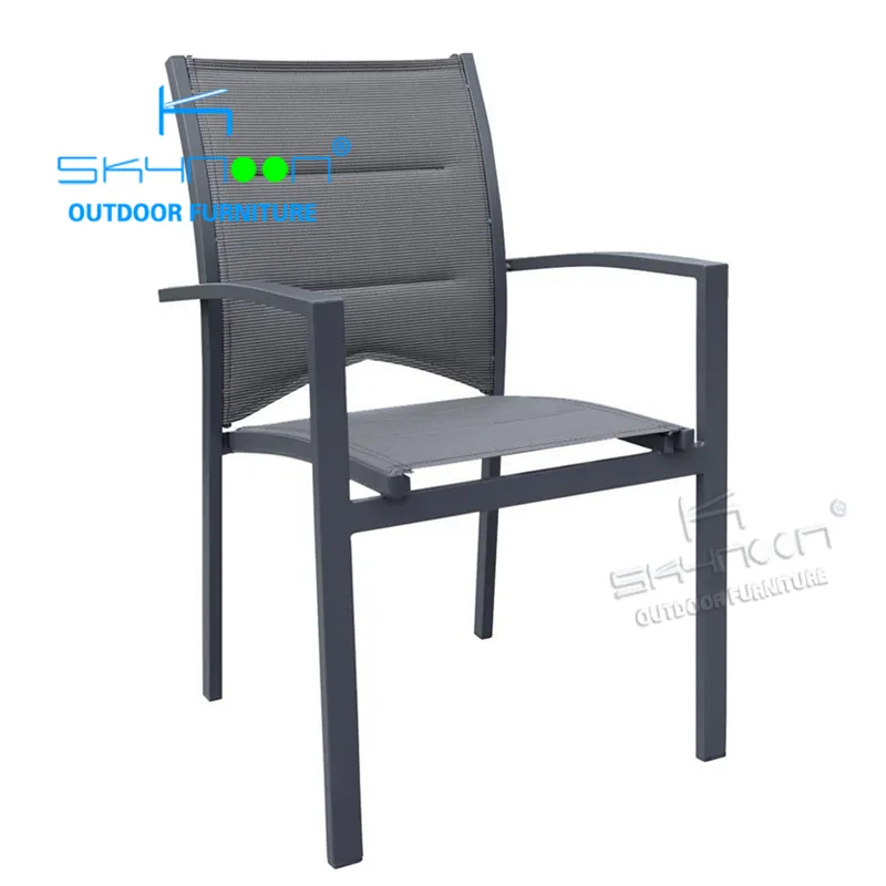 wholesale modern stackable garden armchair French Bistro sling arm chair Cheap Price patio chair(51265A)