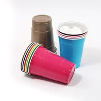 Red Plastic Shot Glasses, Disposable Drink Party Cups