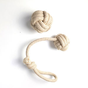 Nodi intrecciati ecologici corda di cotone dentale pulito corda da addestramento per animali domestici giocattolo da masticare per cani - Product Image 1