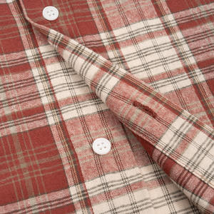 T-shirt in sgualciola di alta qualità con Logo personalizzato alla moda Design <span class=keywords><strong>a</strong></span> scacchi Casual ed elegante Anti-rughe funzione ODM fornitura - Product Image 2