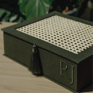 Handmade Dệt Nắp Vải Lưu Trữ Hộp Thêu Lưu Niệm Hộp Với Tua Giấy Bao Bì Máy Tính Để Bàn Trang Trí Hộp Lưu Trữ - Product Image 6