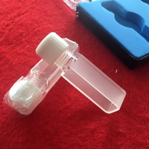 Cuvette en quartz transparent de 10 mm de long, à deux côtés, avec bouchon à vis, pour cellule UV - Product Image 2
