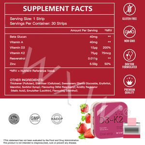 วิตามินดี3 เค2 แบบแผ่นอมละลายในช่องปาก ผลิตจากโรงงานโดยตรง - Product Image 2