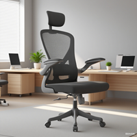 Chaise de bureau ergonomique professionnelle-Chaise d'ordinateur en maille à dossier haut avec bras réglables | Prix directs du fabricant de gros