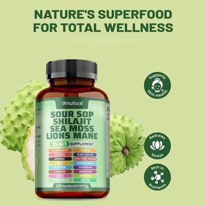 Cápsulas <span class=keywords><strong>de</strong></span> Guanábana, Mezcla Herbal 24 en 1 - Incluye Graviola, Shilajit, Musgo Marino, Melena <span class=keywords><strong>de</strong></span> León, Cúrcuma, Ashwagandha, <span class=keywords><strong>Miel</strong></span> <span class=keywords><strong>de</strong></span> Manuka - Product Image 4