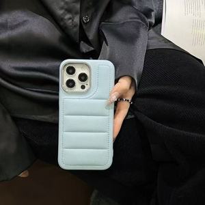 Nouvelle vente en gros pour Iphone couverture <span class=keywords><strong>de</strong></span> téléphone portable matelassé doudoune <span class=keywords><strong>coque</strong></span> <span class=keywords><strong>de</strong></span> téléphone souple - Product Image 5