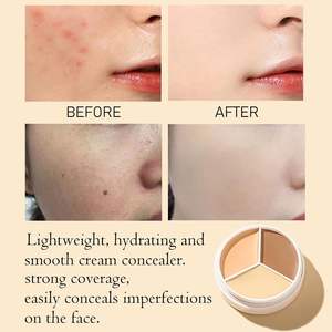 Paleta de <span class=keywords><strong>Corrector</strong></span> de 3 Colores de Marca Privada TWG, <span class=keywords><strong>Corrector</strong></span> de Color Impermeable de Larga Duración <span class=keywords><strong>para</strong></span> <span class=keywords><strong>Ojeras</strong></span>, Crema 3 en 1 - Product Image 6