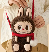 Sac à dos en peluche authentique Labubu Classic Series MONSTERS, sac à bandoulière, pendentif pour téléphone portable, cadeau de collection