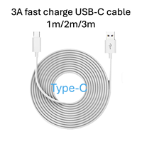 Premium 3A charge rapide 1M/2M/3M câble de données USB vers type-c Nylon PVC de haute qualité pour téléphone portable et tablette d'ordinateur