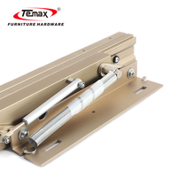 Glissières de table à manger extensibles et relevables Temax DB5004T en aluminium à bord invisible, fermeture douce, accessoire de mobilier