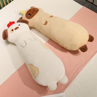 Coussin en peluche long et moelleux en forme de Capybara, Loutre, Éléphant, Chat, Chien pour Enfants et Adultes, Idéal pour Canapé, Lit, Repos et Décoration