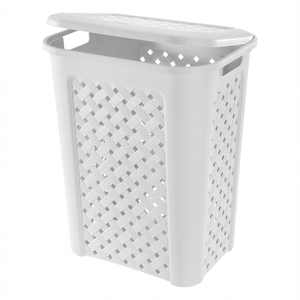 Cesto de lavandería de plástico (50Lt) ARIANNA Blanco 8105408112 - Product Image 2
