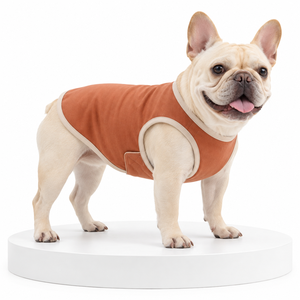 Chaleco de Algodón de Color Sólido para Perro, Diseño Bonito, Transpirable, para Todas las Estaciones, Estilo Cómodo y Casual para Mascotas - Product Image 1