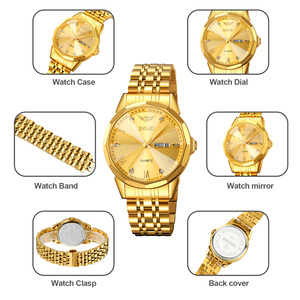 Reloj cronógrafo redondo para hombre, reloj de pulsera de lujo de acero inoxidable, reloj de cuarzo resistente al agua 30M - Product Image 3