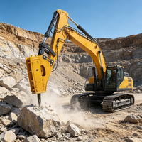 Mega Power TUOSHI Hydraulic Breaker dengan tekanan 160-180 bar & 400-600 bpm untuk Excavator 40-50 Ton Skala Industri Pertambangan Batu