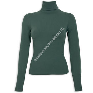 Stylish <b>Roll</b> <b>Neck</b> T-Shirt Full Sleeve for Modern <b>Women</b> Versatile Looks Comfortable and Trendy Everyday Tee Classic and Chic - Product Image 2