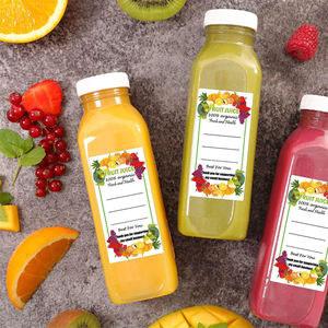 Этикетки для соков на заказ: водонепроницаемые виниловые наклейки с логотипом для бутылок с соком, печать в высоком разрешении - Product Image 4
